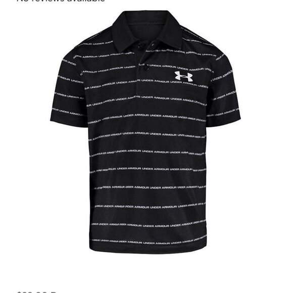 UNDER ARMOUR BOYS SIZE 7 WORDMARK STRIPED POLO - Picture 7 of 9